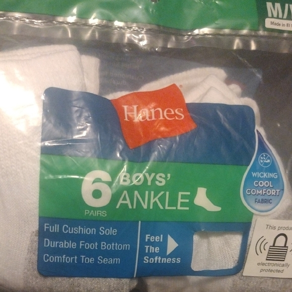 Hanes Athletic Socks White and Gray - Picture 4 of 4